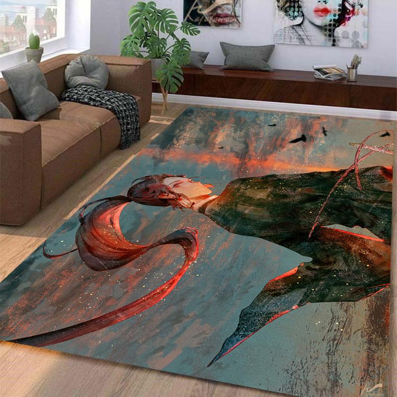 Demon SlayerKamadoTanjirou Carpet Multi-size Carpet for Living Room Bedroom Kid's Room Home Decor Area Rug Non-slip Mat Sofa Mat