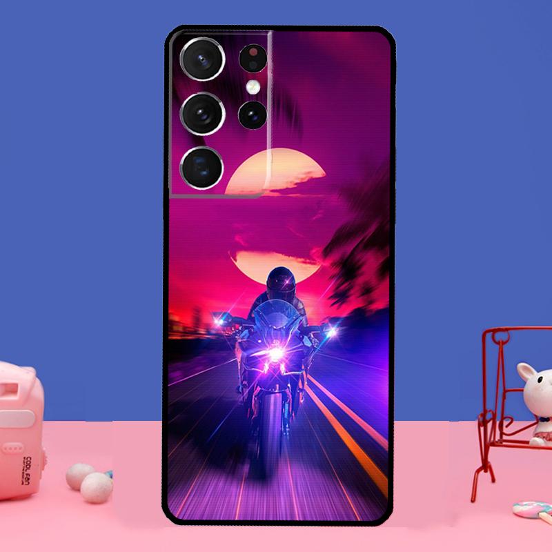 Neon Motorcycle Biker For Samsung Galaxy S20 FE S21 Ultra Note 20 S8 S9 S10 Note 10 Plus S22 Ultra Case Cover