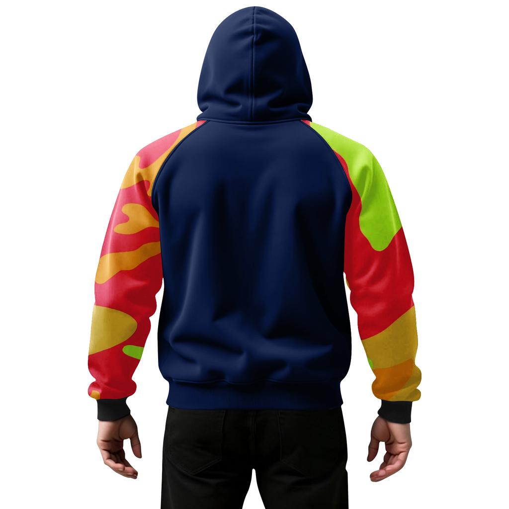 Erkek Kamuflaj Sweatshirt Kapüşonlu Erkek Spor Büyük Beden Günlük Sweatshirt