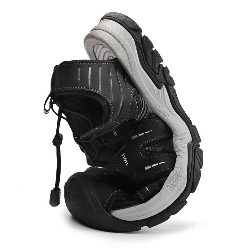 Fashion Summer Men Sandals Genuine Leather Mens Casual Shoes Outdoor Men Leather Sandals for Men Beach Shoes Roman mens Shoes