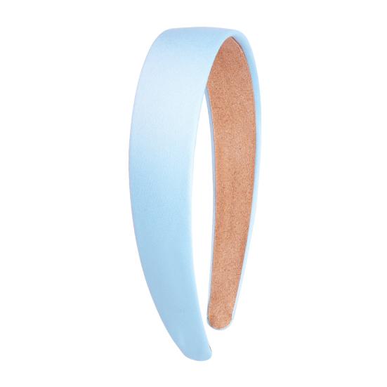 

3cm Women Hairband Wide Non-slip Colorful Comfortable High Toughness Hair Accessories Photo Prop Pure Color Hair Hoop for Daily Life світло-синій колір