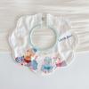 Cartoon Anti-vomiting Bibs Cotton Yarn Flower Shape Baby Drooling Bibs Round Neck Rotatable Baby Cotton Bibs