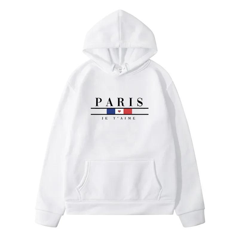 2025 Paris Hip-hop Street Casual Printed Women's Hoodie Fashionable Hoodie Loose New Sweatshirt Warm Autumn Clothing