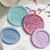 Wax Seal Stamp-Words Phrases Sealing Wax Stamp Flower Sealing Stamp for Envelope Wedding Invitations Card Decorations