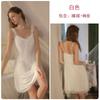 Womens Sexy Lace-up Bow Backless Nightdress Loose Mesh Double-Layer Hem Soft Comfortable Sleepwear Home Hotel
