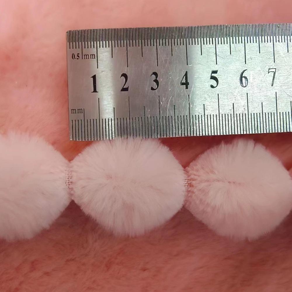 1M Faux Rabbit Fur Hairball Ribbon Handmade Wool Tops Cuff Strip Artificial Fur Stripe Decoration Breathable Stage Costume
