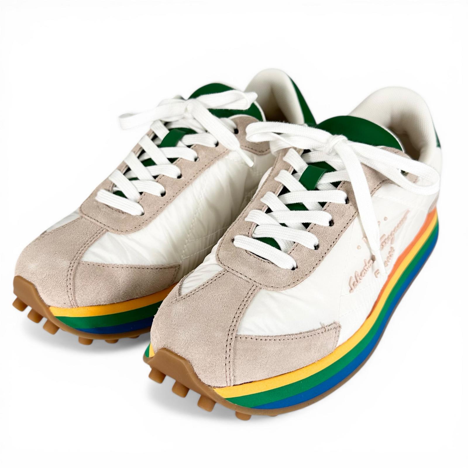 Excellent Salvatore Ferragamo sneakers IGGY GanciniMetal multicolor 6.5 0756565 Used