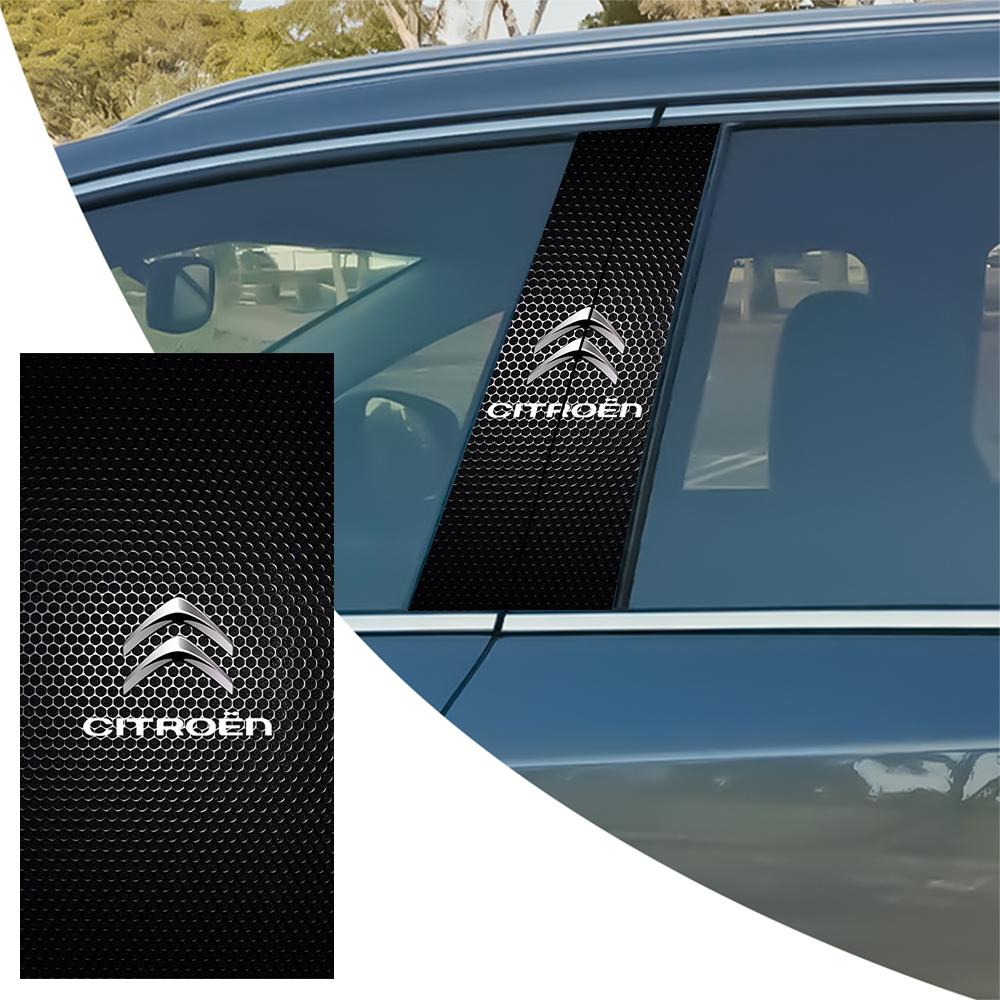 2 Stück Auto B-Säulen Aufkleber Tür-Mittelpfosten Kratzschutz Aufkleber für Citroen C3 C4 DS C-ELYSEE DS3 DS4 Berlingo Cactus C4L C5 C6