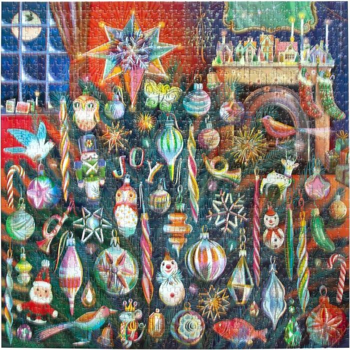 Puzzle - Eeboo - Holiday Ornaments - 1000 Pieces - Multicolor - 58.4 X 58.4 Cm