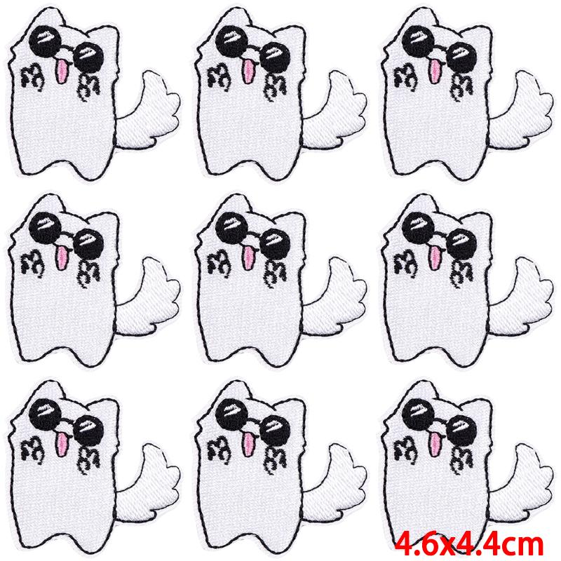 10Pcs/Lot Animal Embroidery Patch Iron On Patches For Clothing Cartoon Embroidered Patches For Clothes Cute Cat Patch Applique
