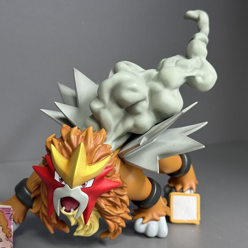 Anime Actionfiguren Bkm Pokemon Niedliche und Charmante Puppe Drei Heilige Suicune Entei Raikou Seltene Elfen Modell PVC Spielzeug Sammlerstücke Dekoration