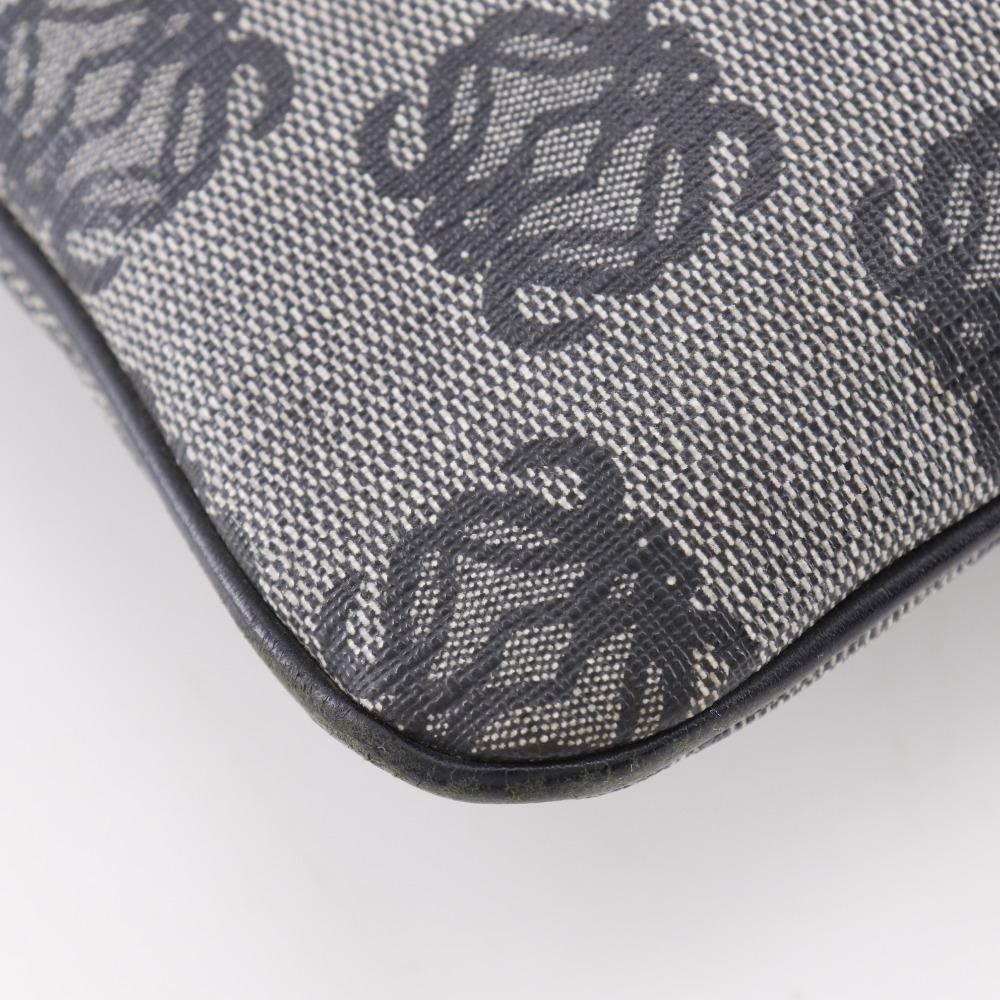 Loewe Anagram Handbag Tote Bag Gray / Black PVC/leather Unisex Used