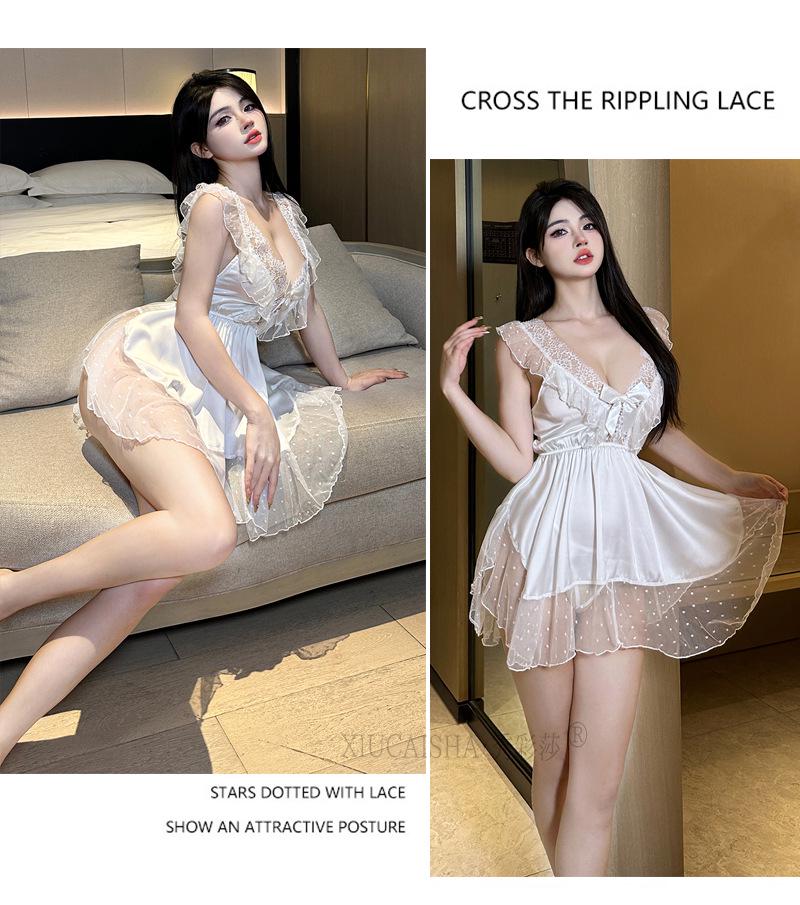 Quick-Release Sexy Lingerie: Teasing Sling Dress for Passionate Bedtime