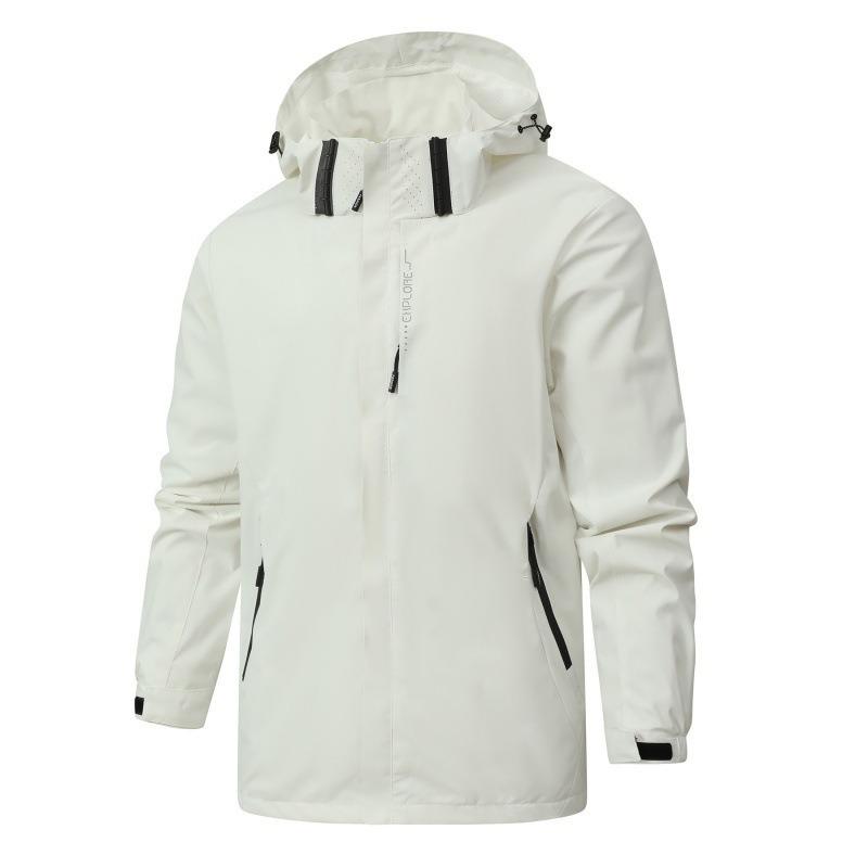 Giacca da uomo leggera, impermeabile, antivento, per esterni, a guscio, per primavera/autunno, escursionismo, con comfort traspirante