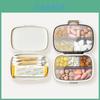 Portable Ten Compartment Medication Organizer With Large Capacity For Weekly Pill Storage