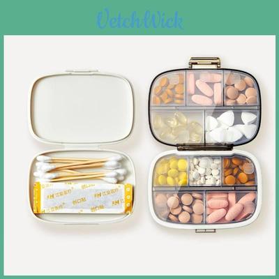 Portable Ten Compartment Medication Organizer With Large Capacity For Weekly Pill Storage