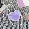 Love Heart Transparent Itabag Women JK Uniform Crossbody Bag Girls Purse And Handbag