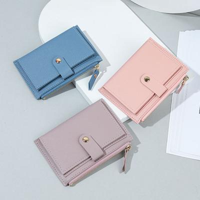 Kadın küçük cüzdan moda basit PU deri küçük çanta bayan kart çantası kadın el çantası kadın çanta para klipsli cüzdan