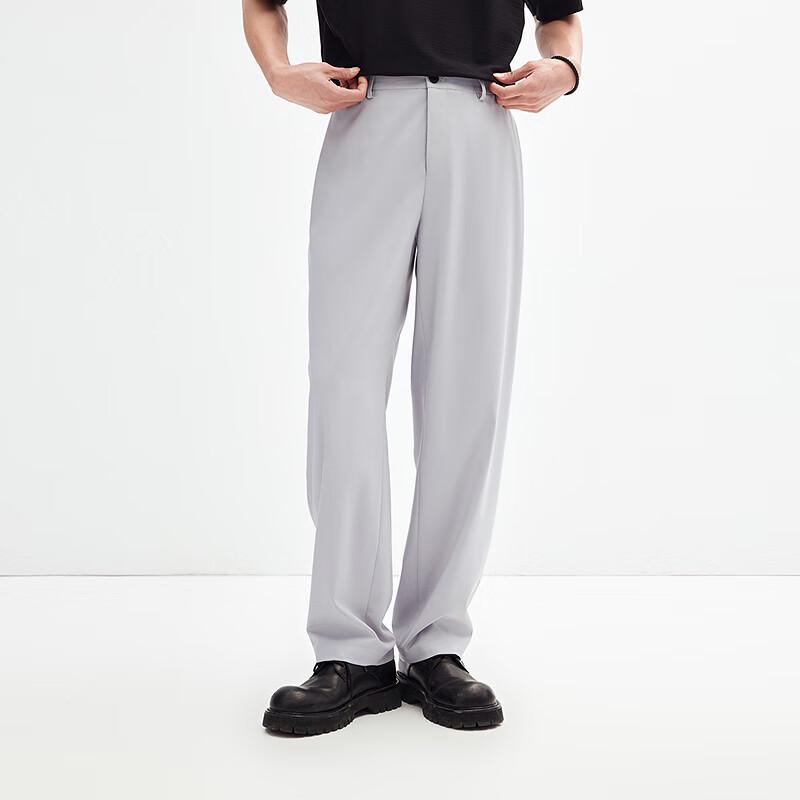 Peacebird Men's Straight-Leg Business Trousers