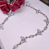 Damen Glänzender Strass Schmetterling Metallketten Lang Verstellbar Schlanker Körper Dünne Taille Kette Kleid Mantel Dekorative Riemen Accessoires