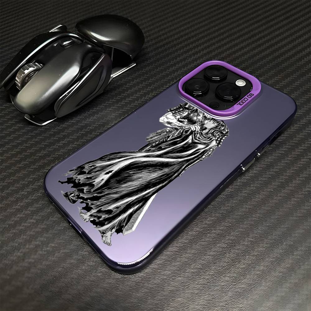JAPAN ANIME B-Berserk G-Guts  Phone Case For iPhone17,16,15,14,13,12,11 Plus,Pro Max Purple Matte Shockproof Cover