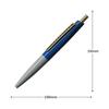 Anterique Oil-Based Ballpoint Pen, 0.5mm Mini Pen, Danube Blue x Pearl Gray, BP10-DBXPG, Compact, 10cm Length, Smooth Oil-Based Ink