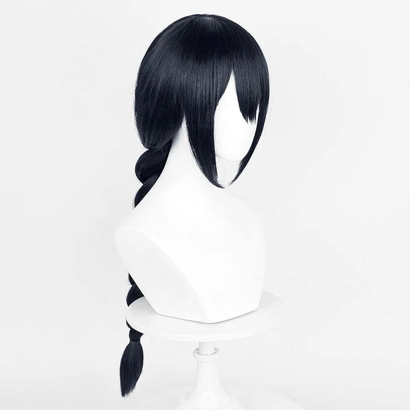 Amanai Riko Cosplay Wig 60cm Blue Black Big Braided Heat Resistant Synthetic Hair Anime Wigs + Wig Cap