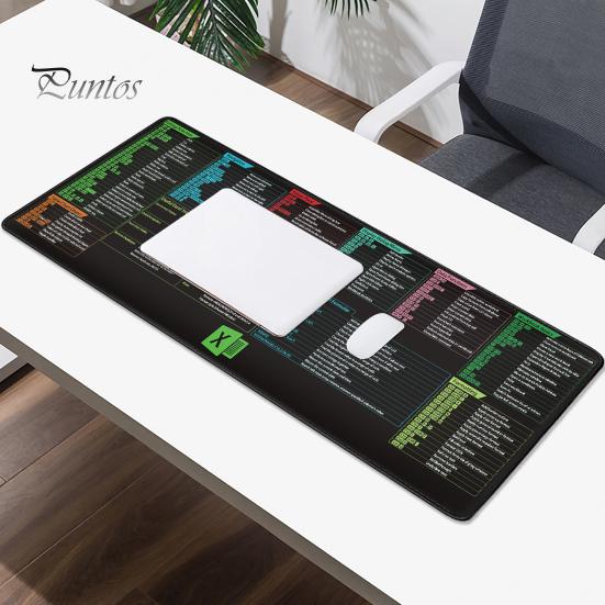 Mouse Pad Excel mare Cheat Sheet Pad de birou Rezistent la uzură Suprafață netedă Bază anti-alunecare Ușor de curățat Masa Gaming Mousepad