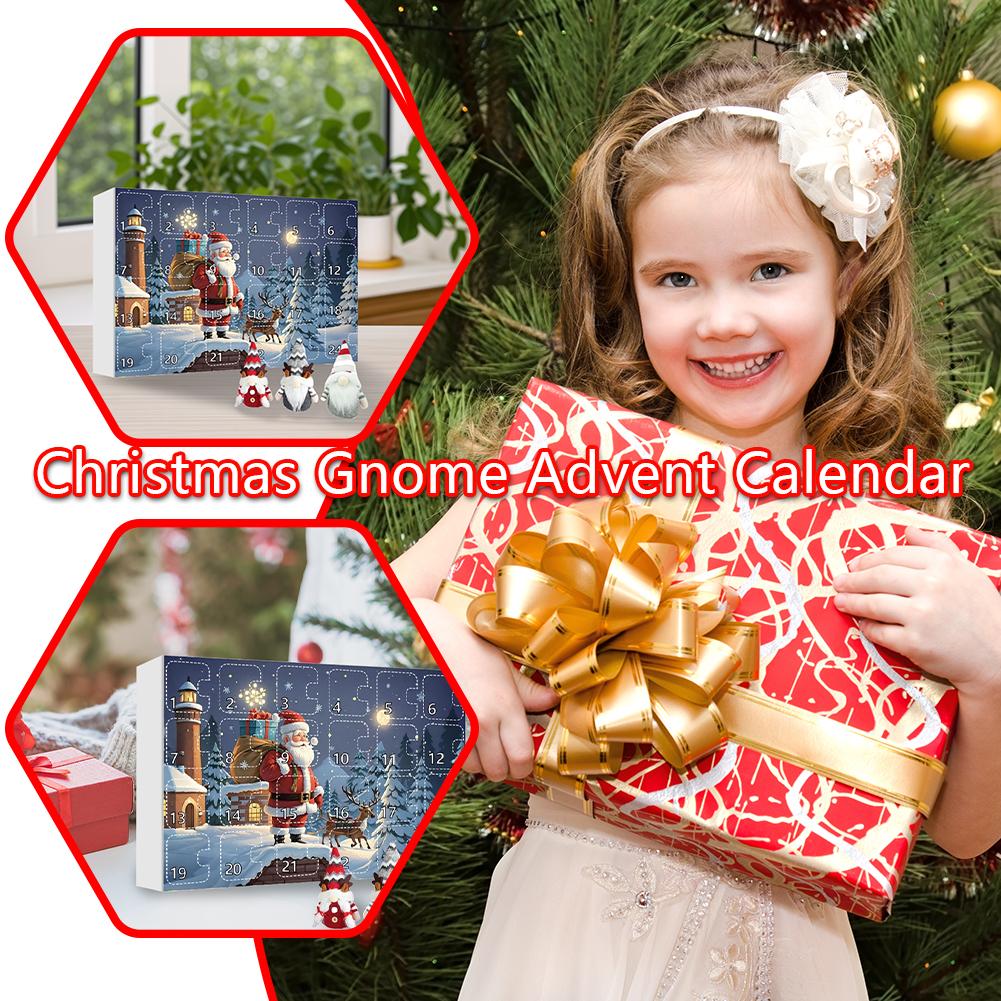 

2024 Christmas Gnome Advent Calendar, 2024 Christmas With Christmas Toy, Calendar Countdown Col M1W5 snow-1pcs