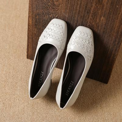 Fashion French Retro Woven 2025 New Fashion Shallow Women's Single Shoes