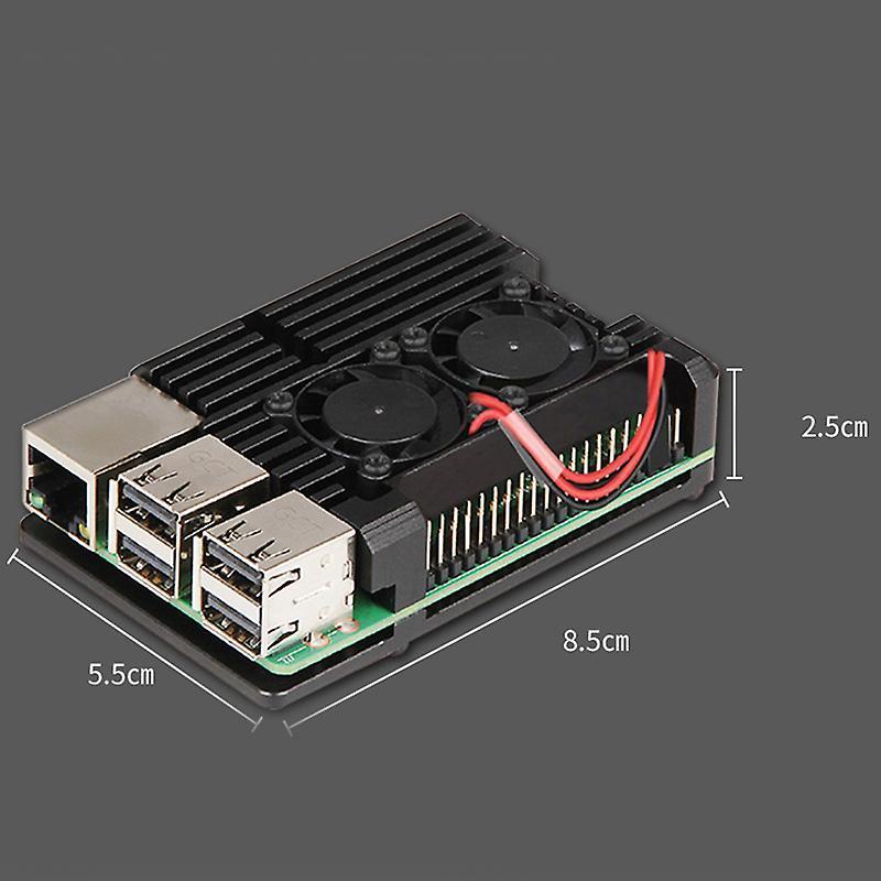 For Raspberry Pi3 Generation B Type 2b/3b Aluminum Alloy Case Enclosure Cooling Fan