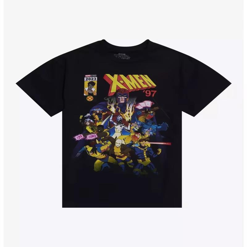 Marvel 2026 new Marvel X XUnisex 97 comic pattern highquality Unisexs and Womens shortsleeved plus casual Tshirt M