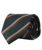 THE SHIRTS STUDIO Green Two-Way Stripe Manual Tie
