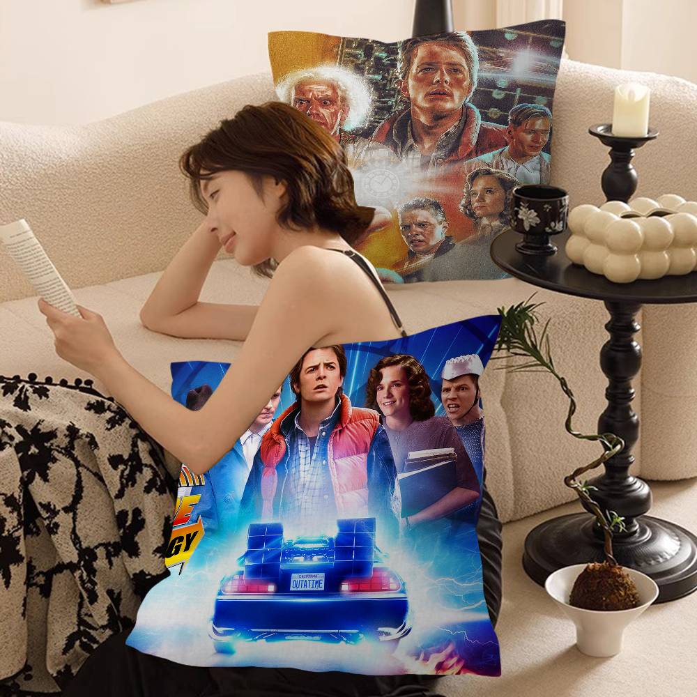 Movie Back To The Future Trilogy Cushion Cover Pillowcase Upholstery Sofa Throw Pillow Home Decor Pillowcas