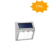 Solar Lights LED Stainless Steel Outdoor Deck Lights Solar Powered Waterproof Step Light for Outside Backyard Fen Stair
