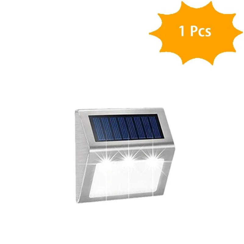 Solar Lights LED Stainless Steel Outdoor Deck Lights Solar Powered Waterproof Step Light for Outside Backyard Fen Stair