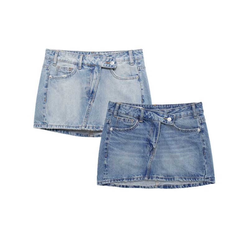 Kaslead New Arrival Women's Fashion Style Fashion All-Match Casual Denim Mini Skirt 8197090