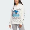 Adidas Originals Holiday Hoodie With Cartoon Print Women Tops Pink White IT1741
