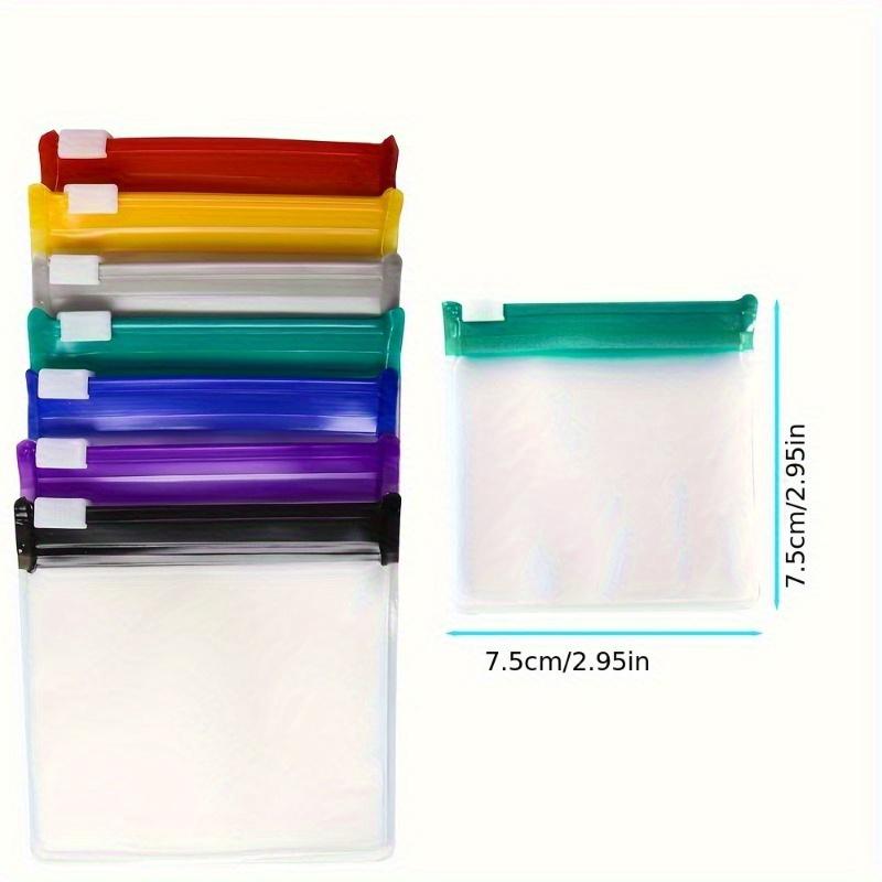 10-Pack Reusable Pouches – Color-Coded, Secure Zip, Transparent Organizer for Travel and Daily Use