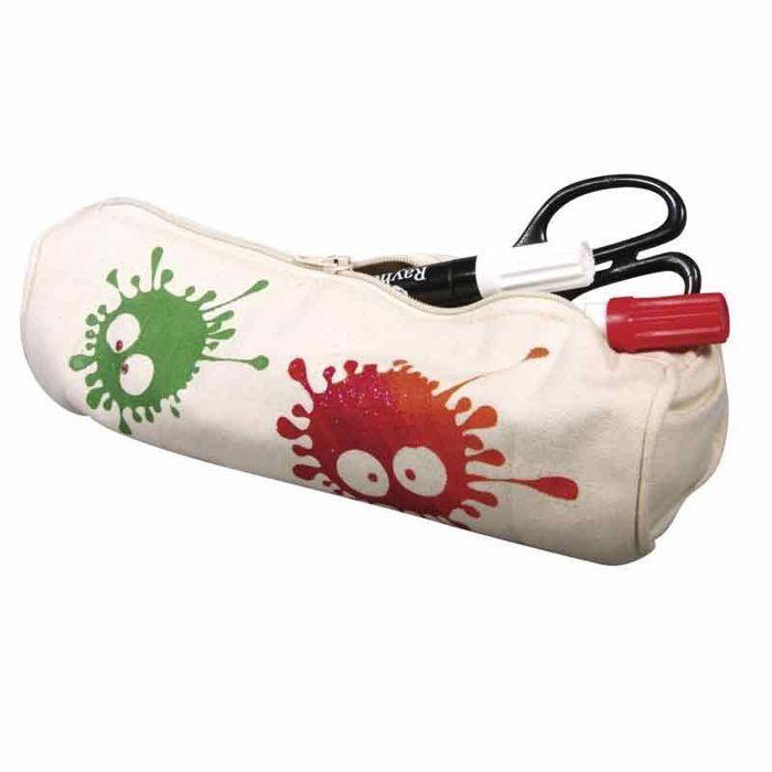 Sac à plumes avec fermeture - éclair, beige, 22x7x7cm, 1 pce