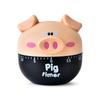 Timer Meccanico da Cucina 360° Rotante Conto alla Rovescia Sveglia Forte Timer Carino per Promemoria Gestione del Tempo Forma di Maiale Tempo Manuale