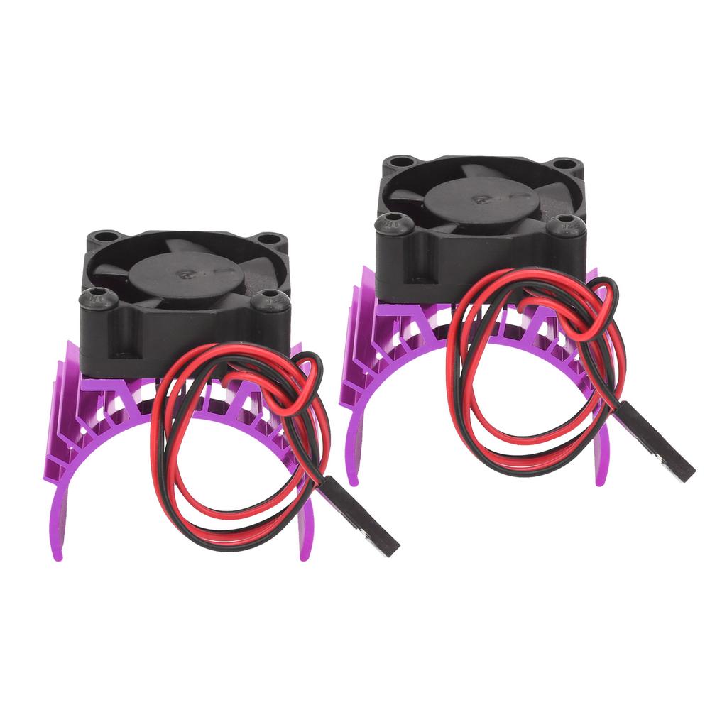 RC Car 3650 Brushless Motor Cooling Fan 540 Brushed Motor Fan with Heatsink RC AccessoryPurple