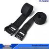 Black Zinc Alloy Motorcycle Cargo Straps - Outdoor Buckle Tighteners for Luggage, Cardboard, and Tent Securing