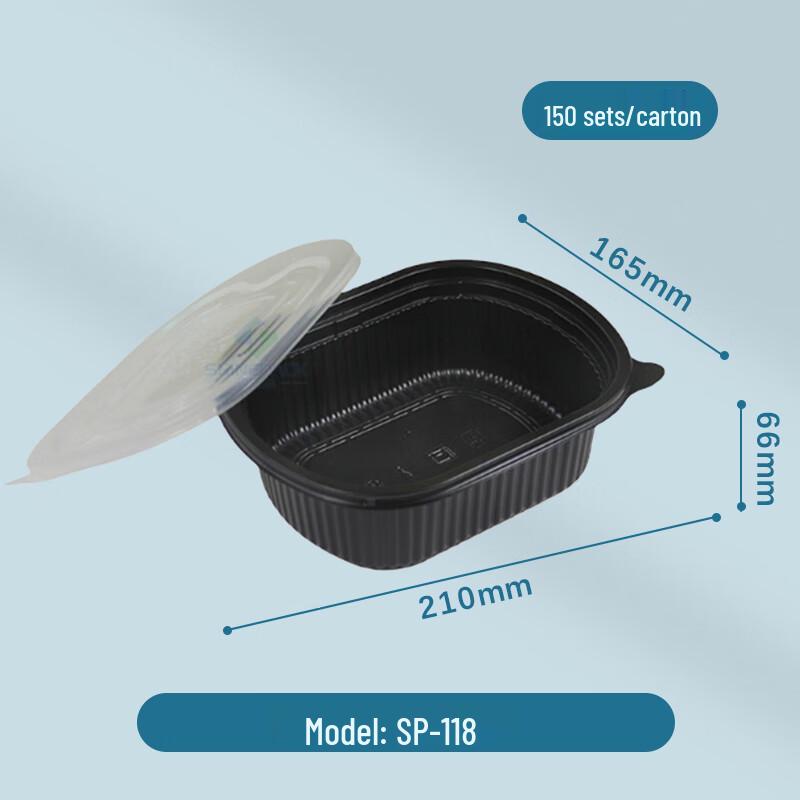Disposable Rectangular Plastic Food Containers with Lids