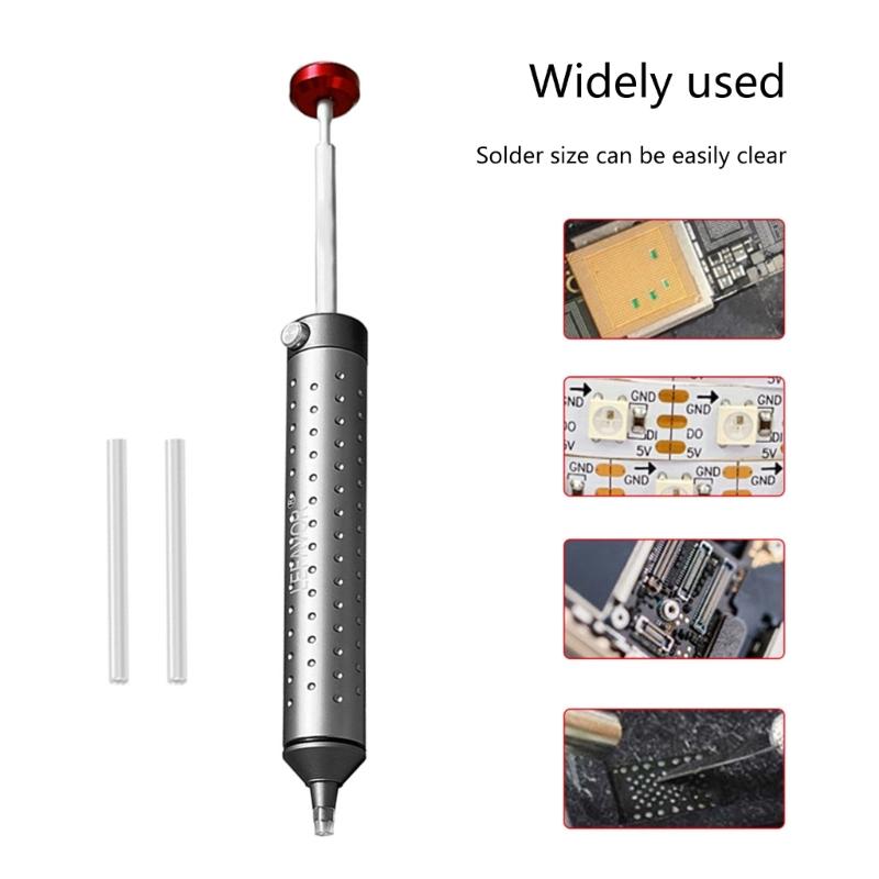 Solder Sucker Desoldering Pumps for Solder Removing Replaceable Heat Resistan Silicone Sucking Nozzle Desoldering Tool