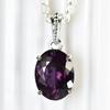 Natural 21.8 CT Purple Alexandrite Certified Gemstone Pendant 925 Silver