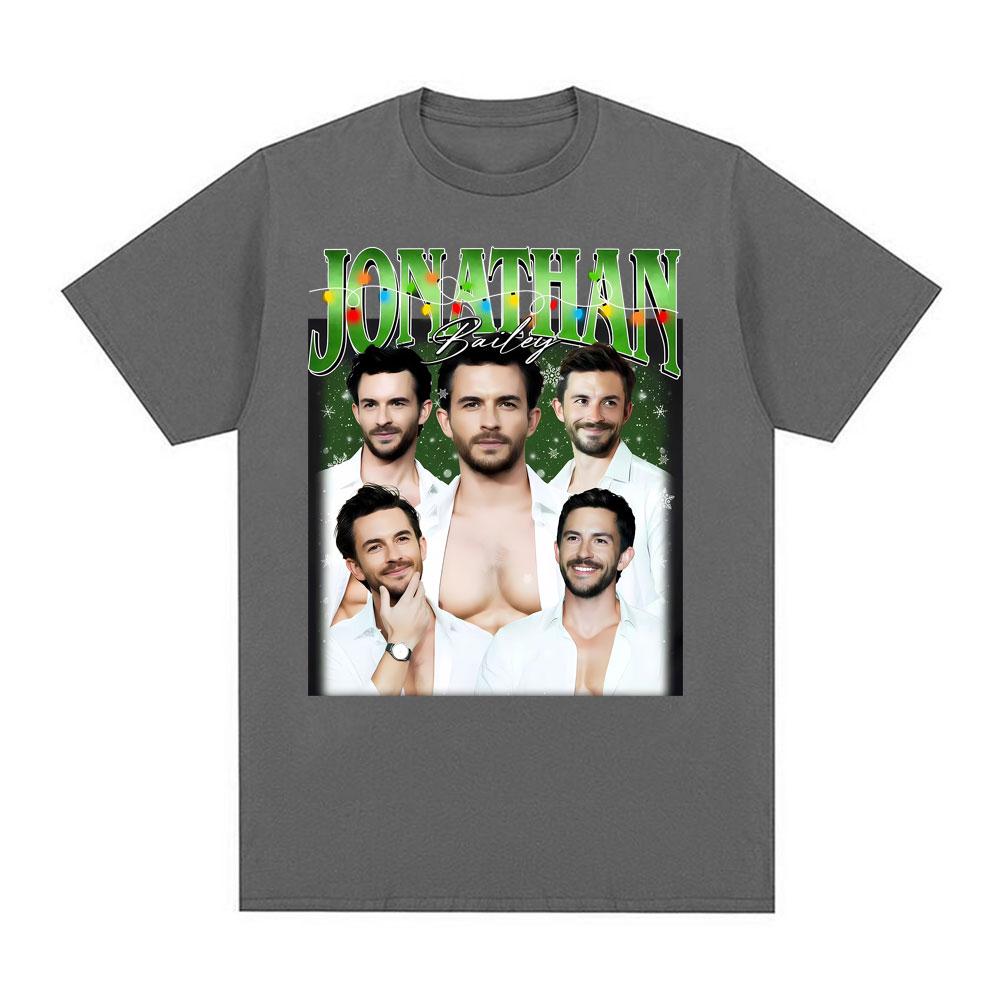 Jonathan Bailey Christmas Vintage Sexiest Unisex T Shirts Unisex Women Fashion Short Sleeve Loose T Shirt Casual ONeck Cotton Tshirt
