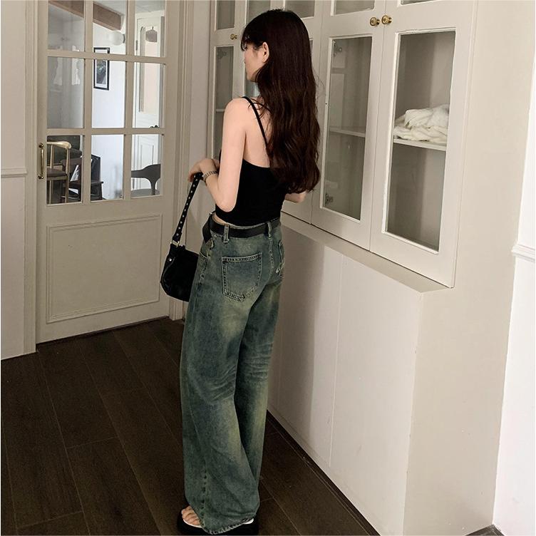 Sexy Folds Buttons Sleeveless Crop Top Black Vintage Y2K Corset Tops  Casual Basic T-shirt