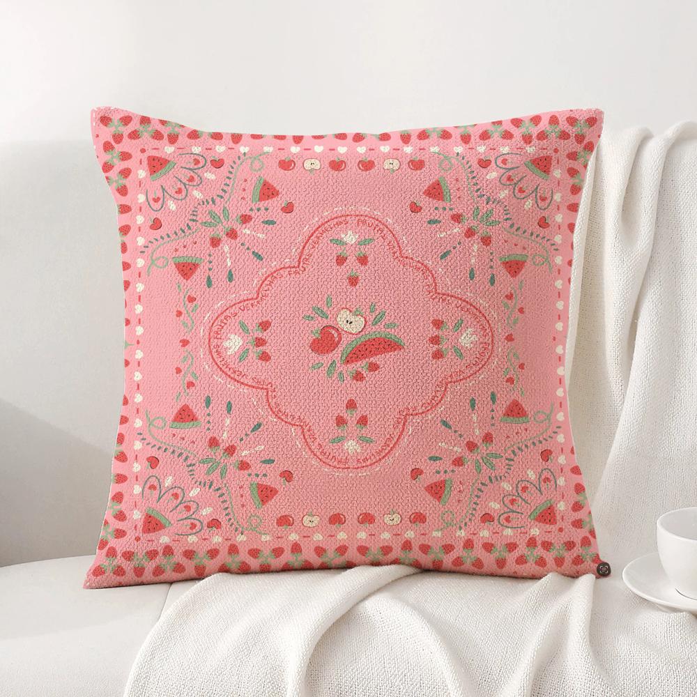 

Pink retro flowers Cushion Cover Natural Linen Organic Fabric DoubleSided Printing Sofa Home Decor Gift Pillow Cover 30x30cm