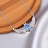 Natural Tanzanite Gemstone 925 Sterling Silver Women's Gift Jewelry Pendant 1" CP-33-11